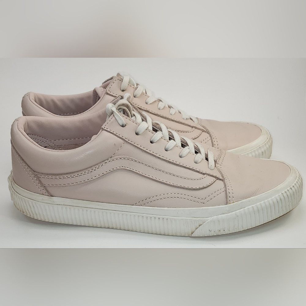 Vans Off The Wall Sneakers Womens 7 mens 5.5 Pink Leather Shoes Low Top